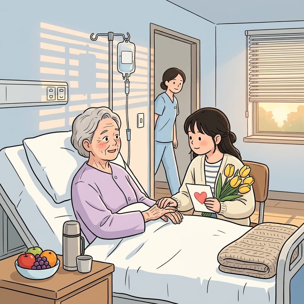 She hopes her grandmother will get well soon after the surgery.