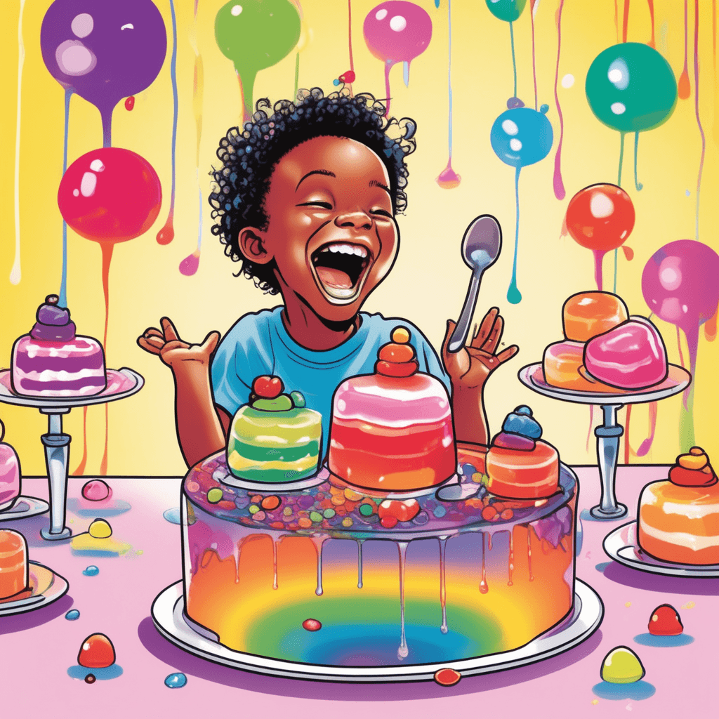Watch the jelly wiggle and jiggle, making children giggle!