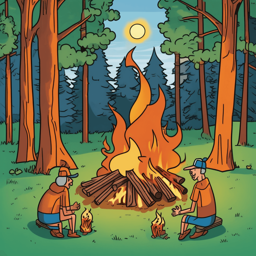 Give wood to help the fire live and give off light!