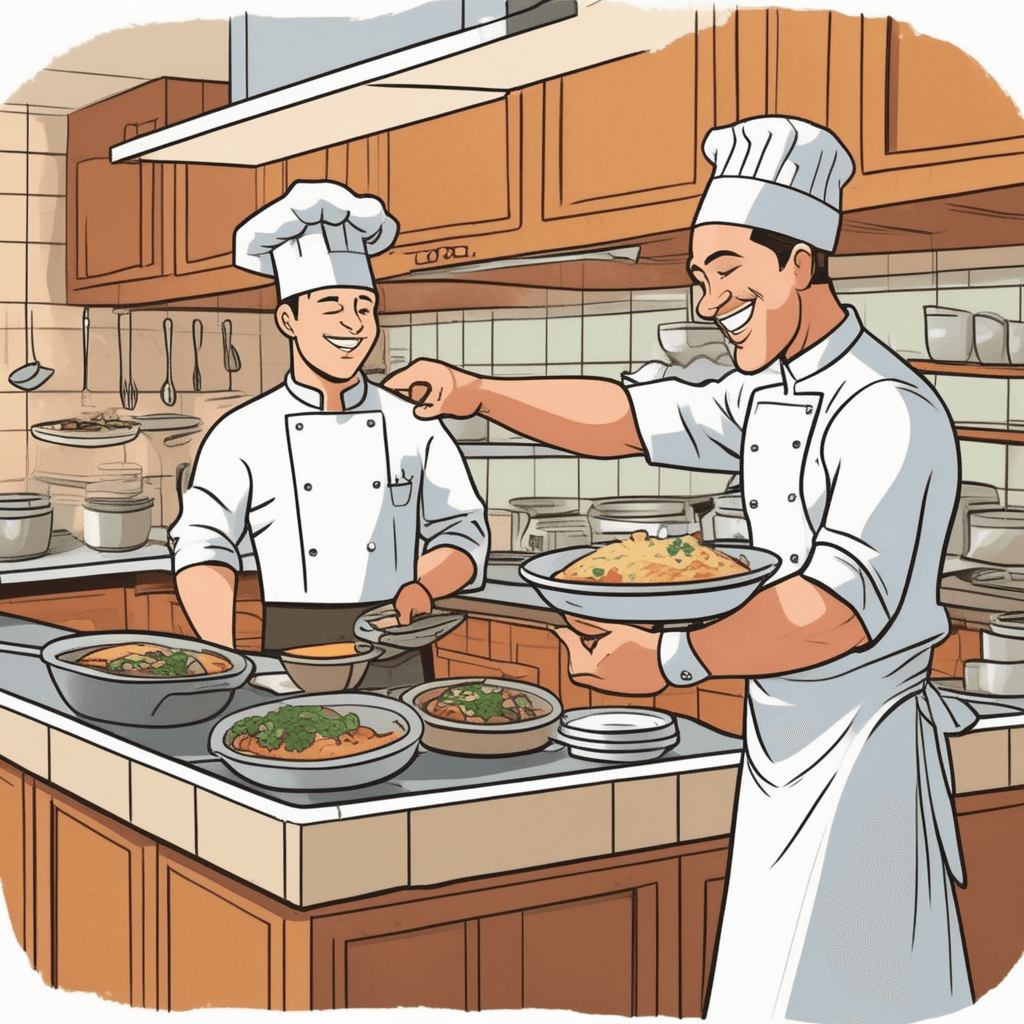 a head chef points to a detailed recipe card while explaining specific cooking steps to a sous chef. The sous chef nods attentively and holds the ingredients that match exactly what's written on the recipe. The chef's finger traces each step showing the precise measurements and timing requirements. The sous chef begins following the specified instructions exactly as they were provided. Other kitchen staff work in the background preparing their own assigned dishes according to their given recipes. someone working with specified instructions that were stated and provided as facts