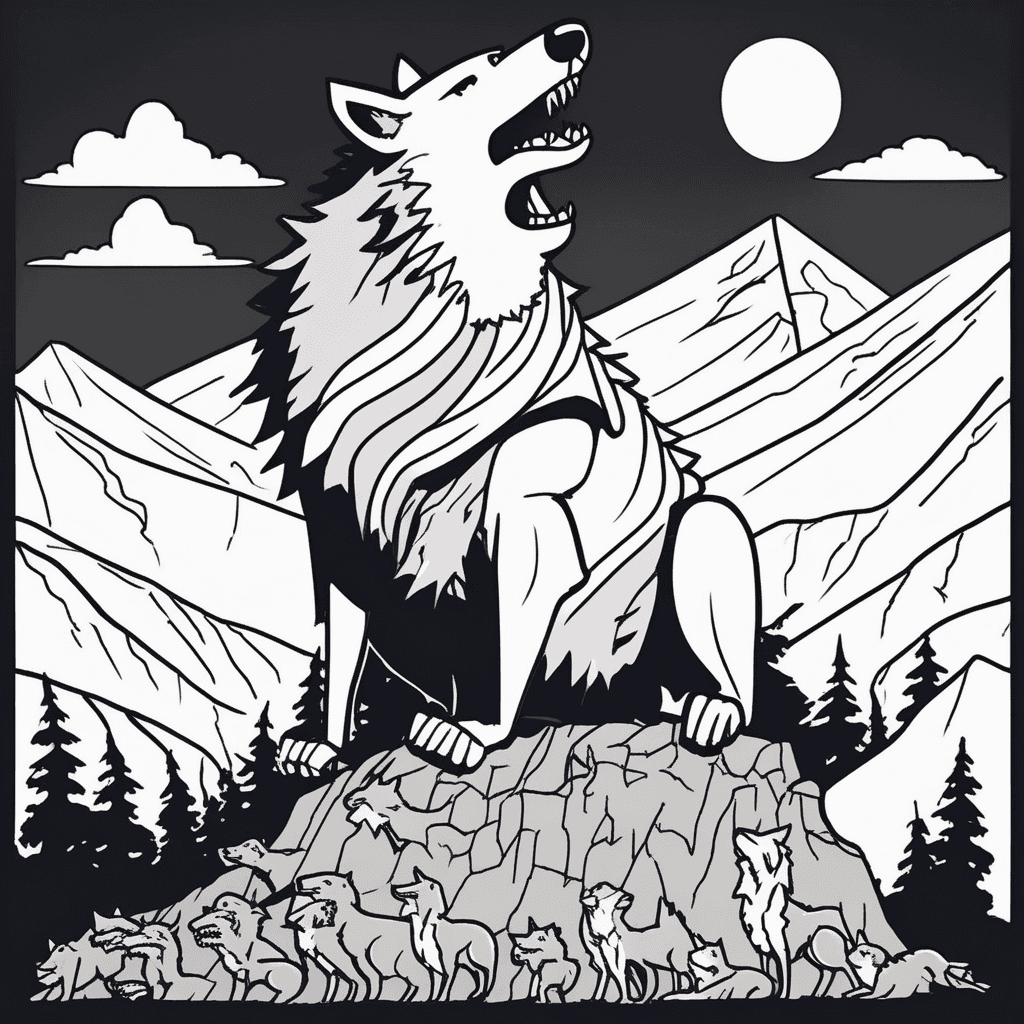 Gluttonous giant on mountainous peaks, more ravenous than wolves!