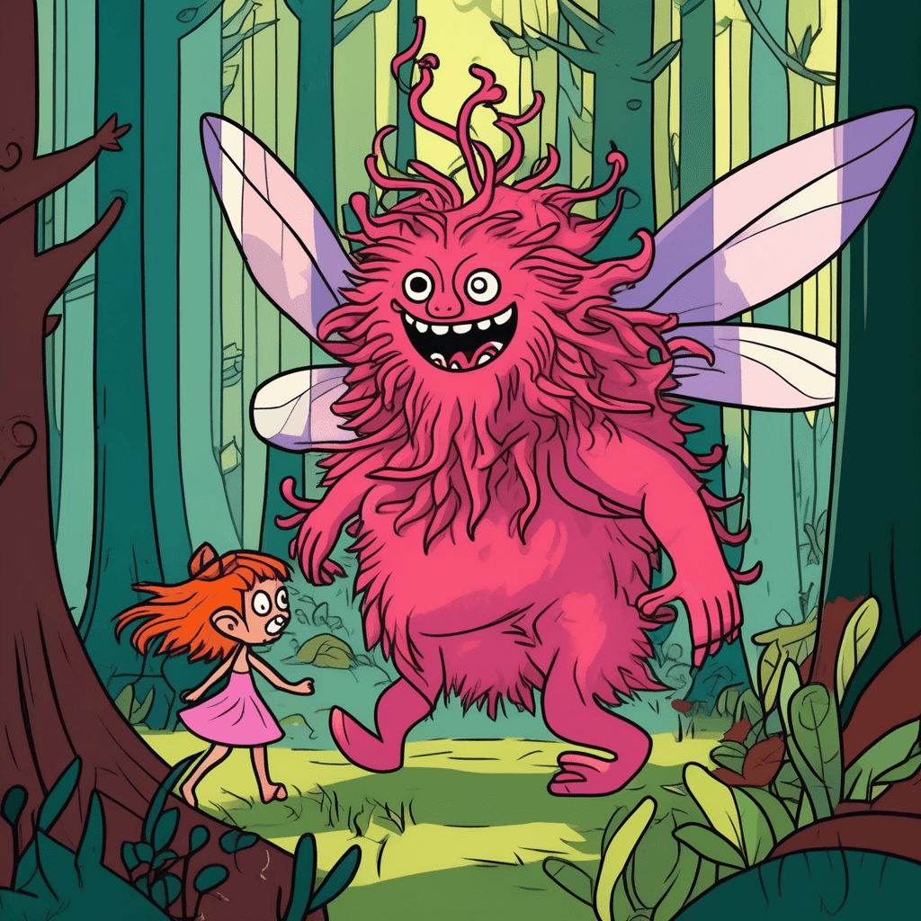 The hairy fairy makes the scary monster wary!