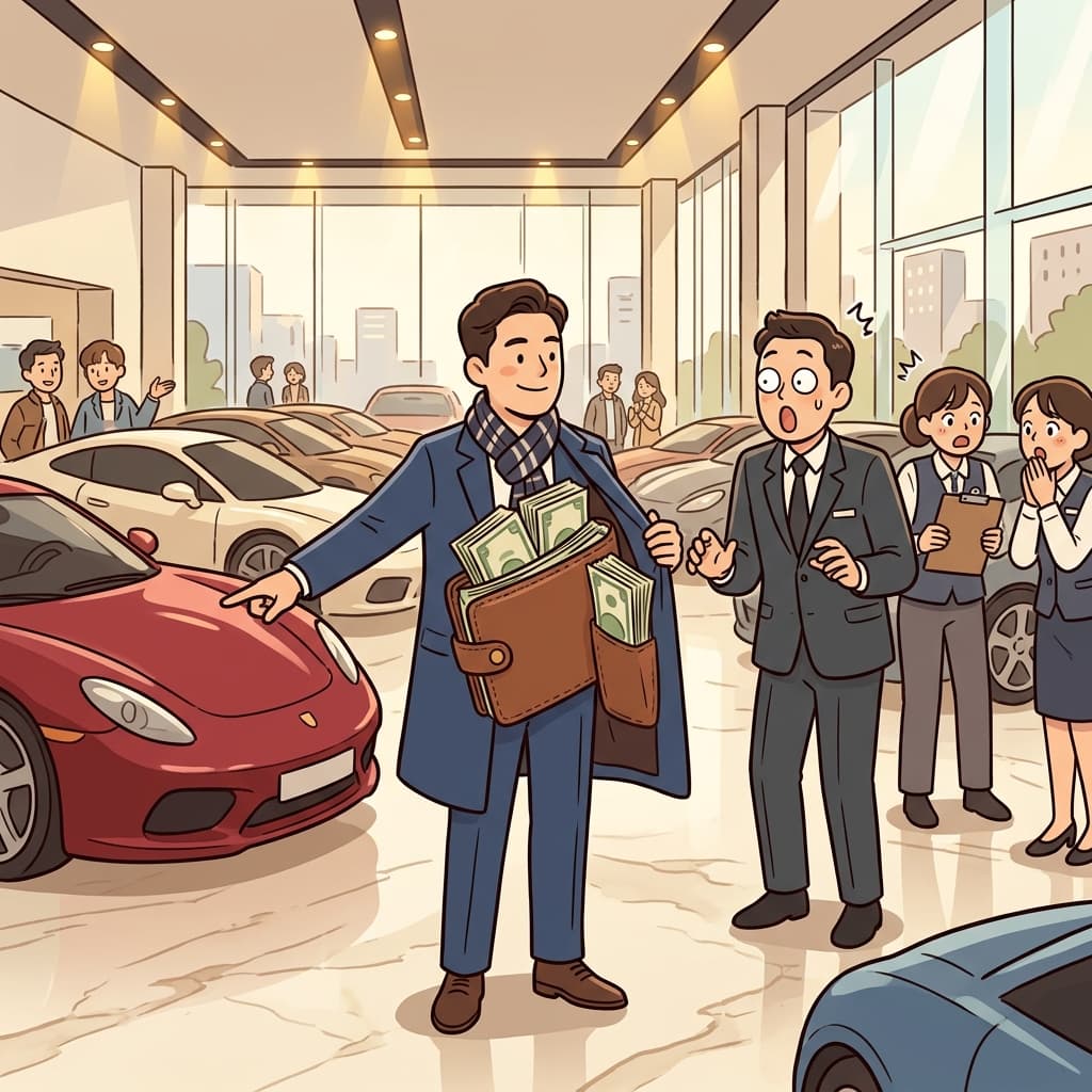 Luxury car dealers love clients who have deep pockets and zero hesitation.