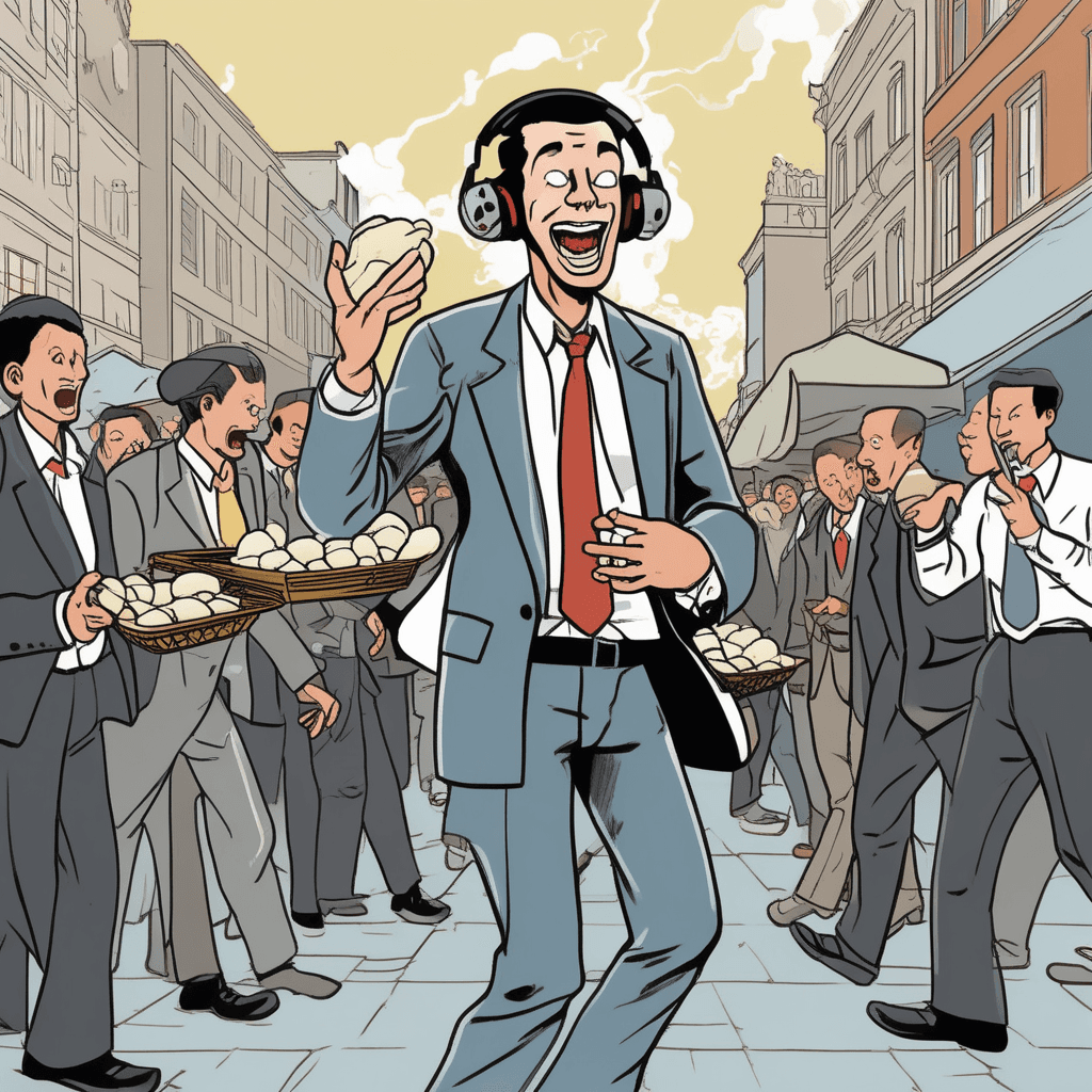The hawker calls out to every talker and walker!