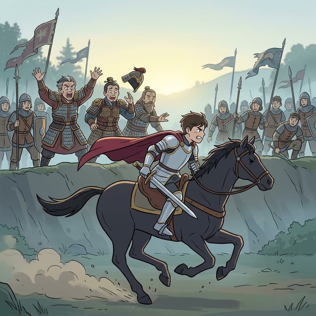 The headstrong prince charged into battle alone, ignoring every warning from his generals.