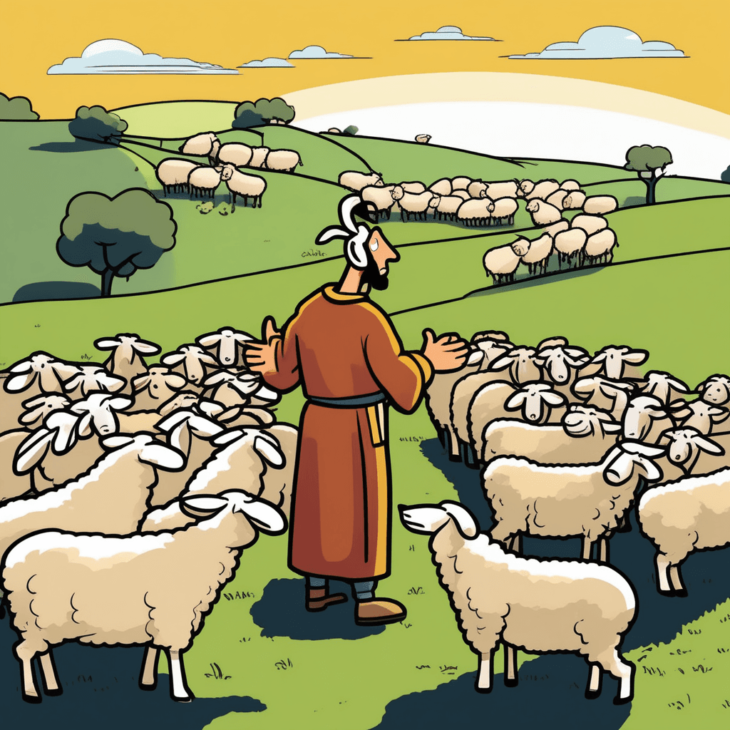 The shepherd heard every word about his herd!