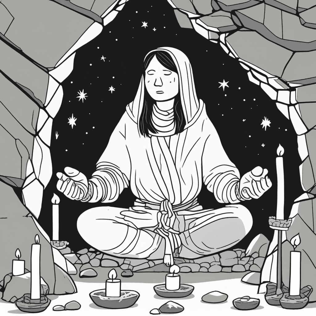 Her mit keeps her warm in hermit life alone