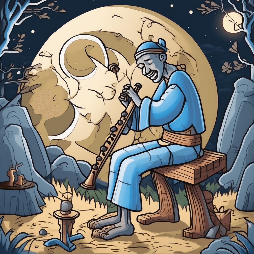 A flute hewn under the moon plays a haunting tune!