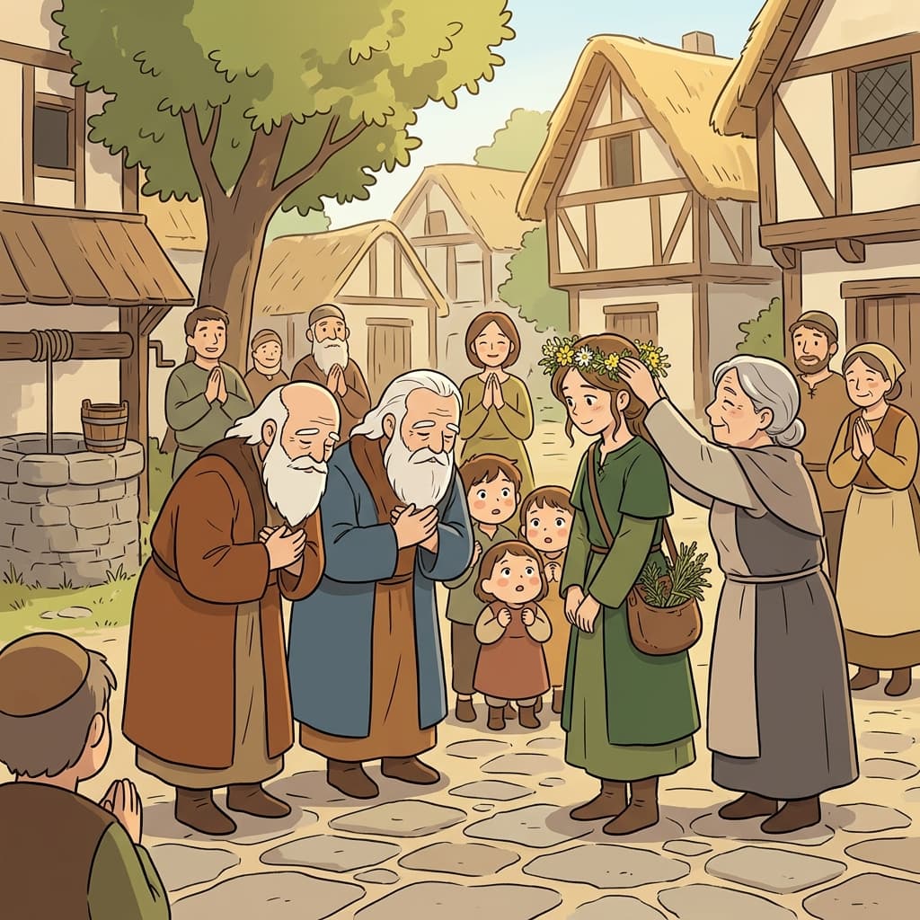 The village elders hold the young healer in esteem for saving countless lives.