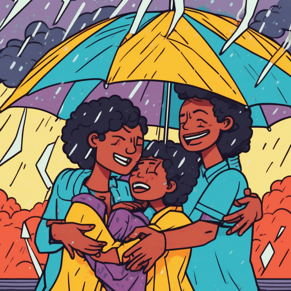 When bold weather strikes, we fold together and hold together!