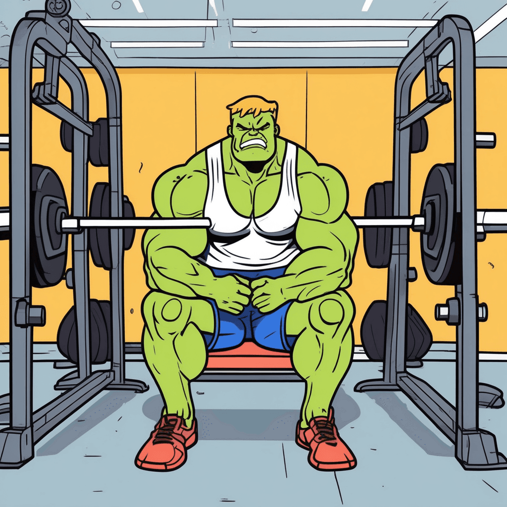 The hulking giant sits sulking after bulking!