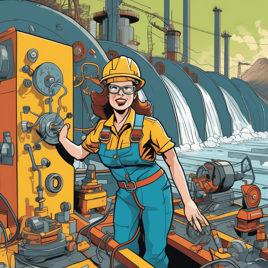 Her eclectic tools make hydroelectric dreams electric!