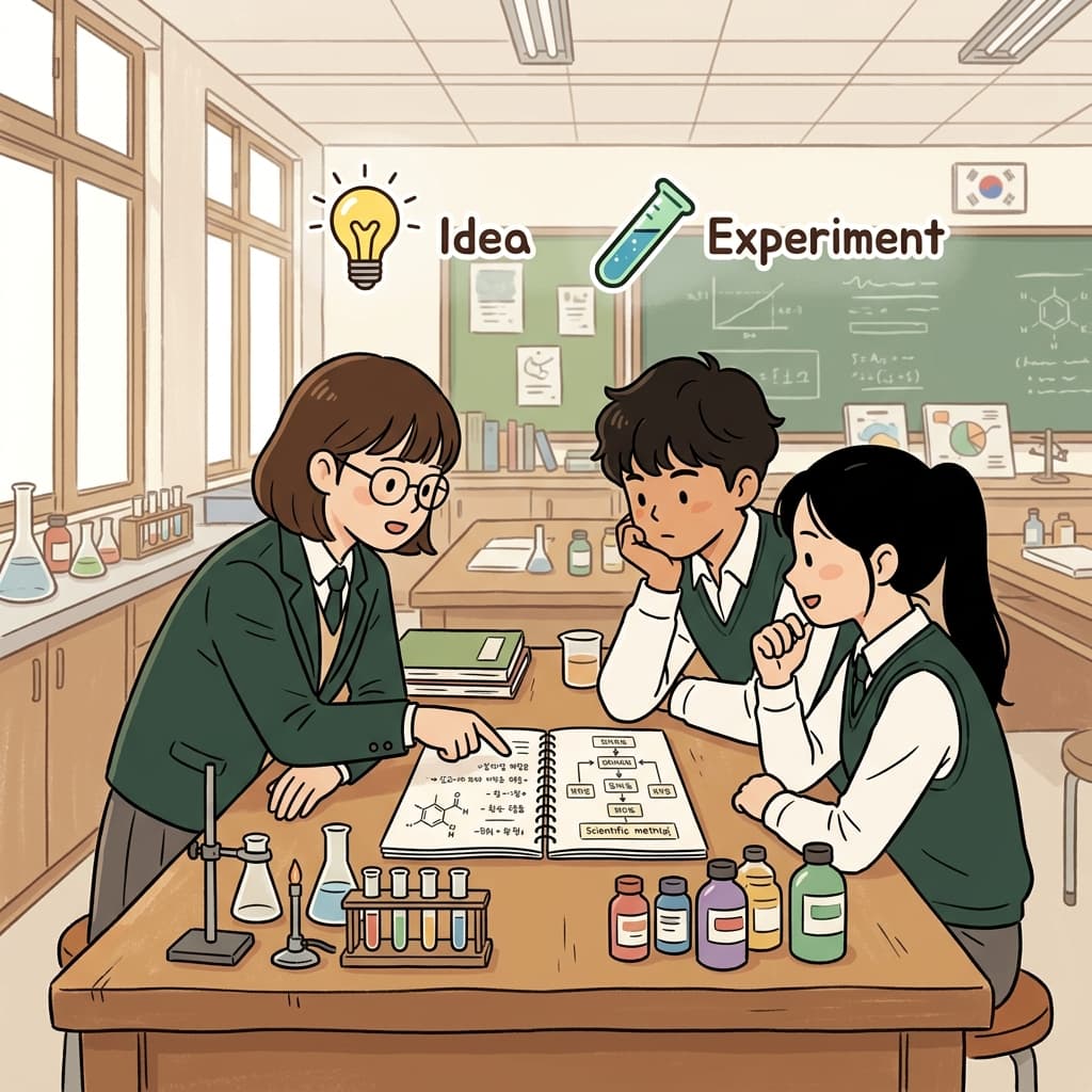 The students discussed their hypothesis before starting the experiment.