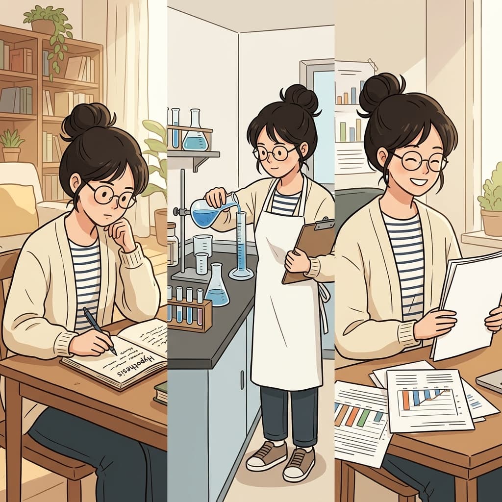 The scientist proposed a hypothesis, conducted an experiment, and reached a conclusion.