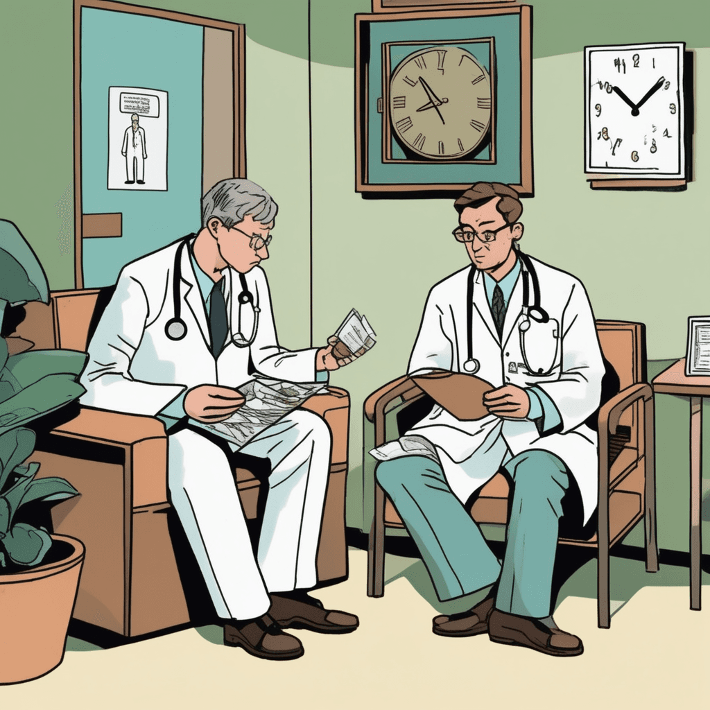 The doctor stays patient, while the student grows impatient!