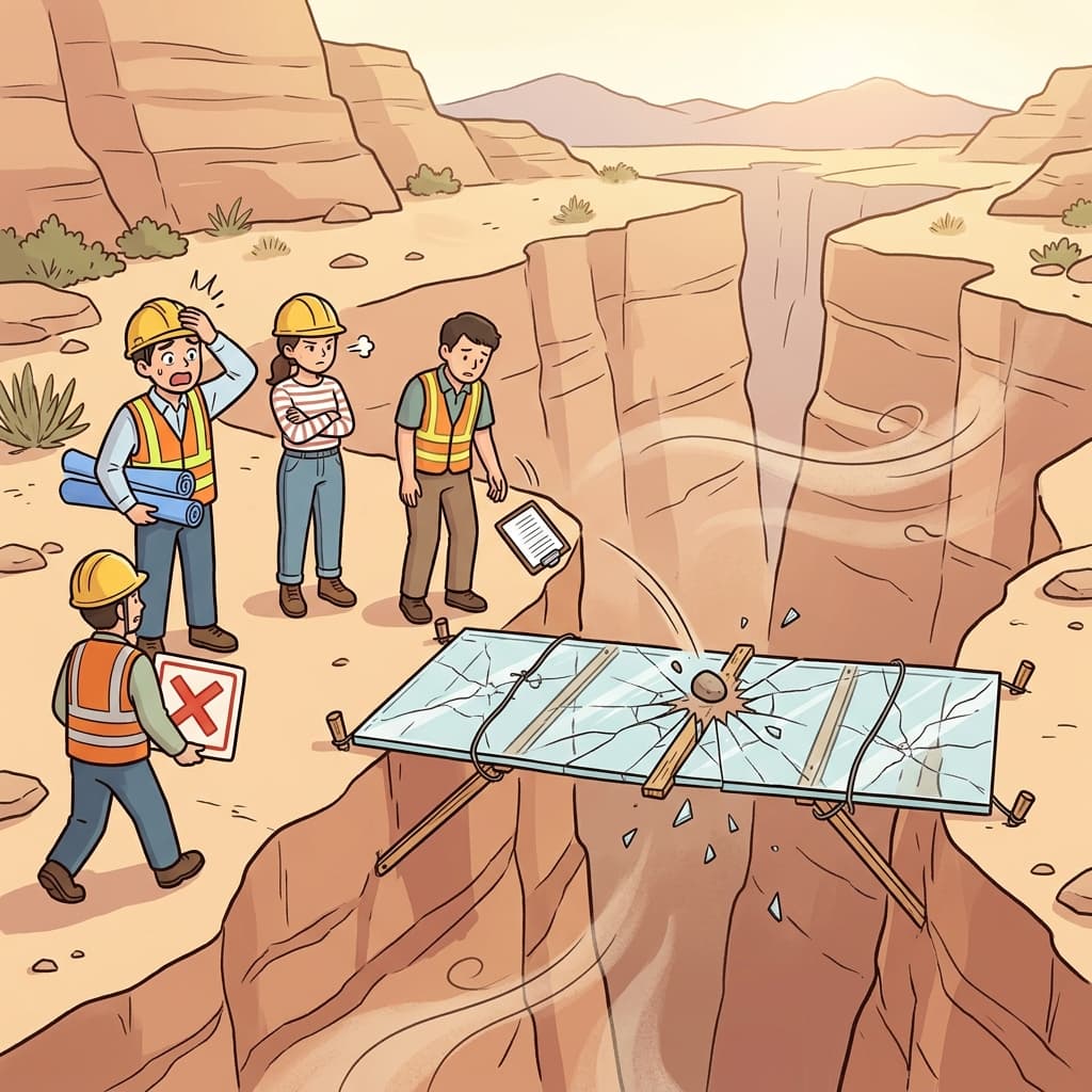 Building a bridge of glass over the canyon was simply impracticable.