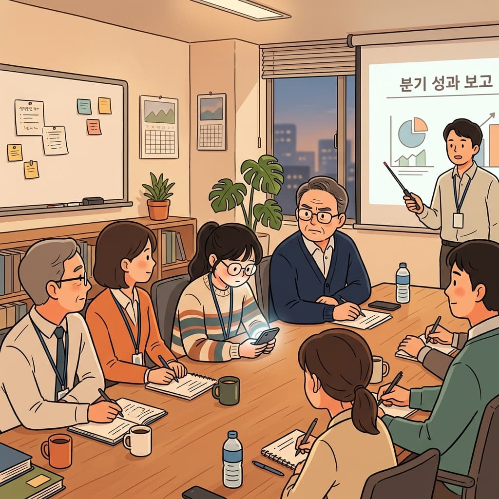 It was improper to use a phone during the meeting.