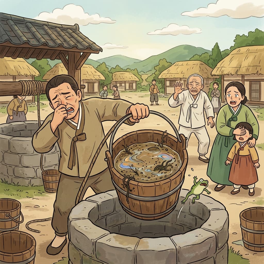 The villagers refused to drink the impure water from the polluted well.