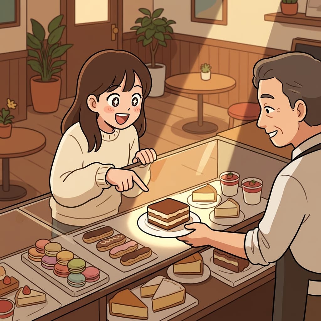 She loves desserts, but in particular she can't resist tiramisu.