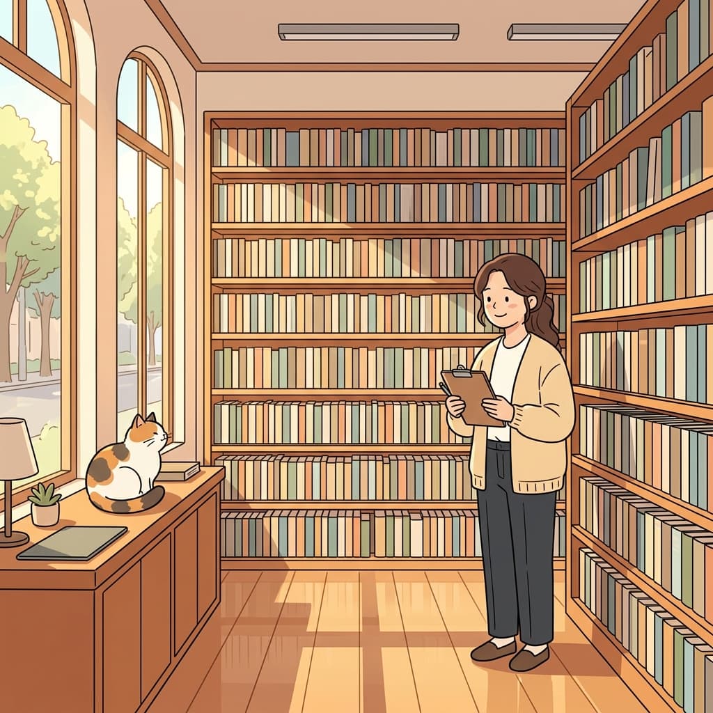 Every book was already in place before the library opened its doors.