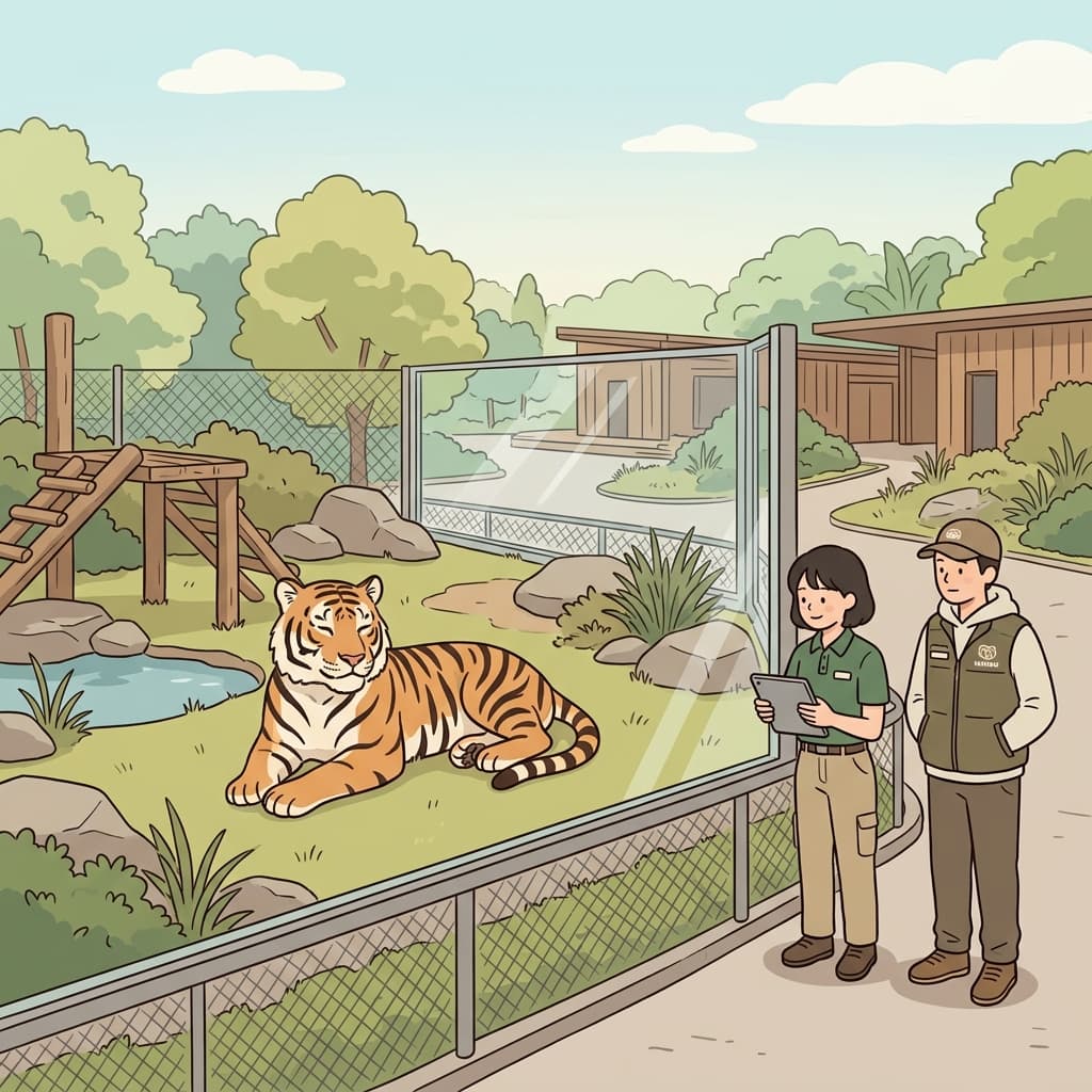 The tiger lived in captivity for many years before moving to a wildlife sanctuary.