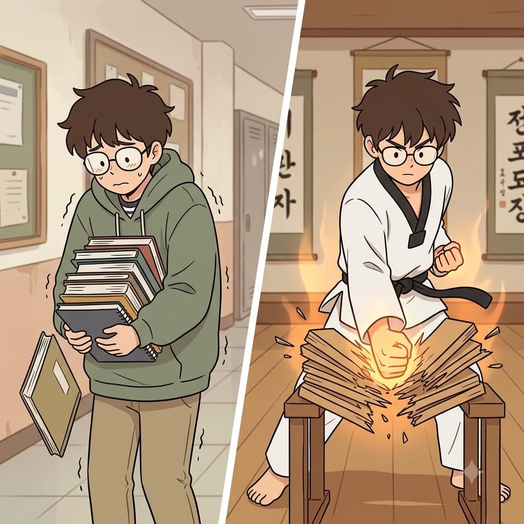 While everyone thought he was a shy beginner, in fact, he was a professional martial arts master.