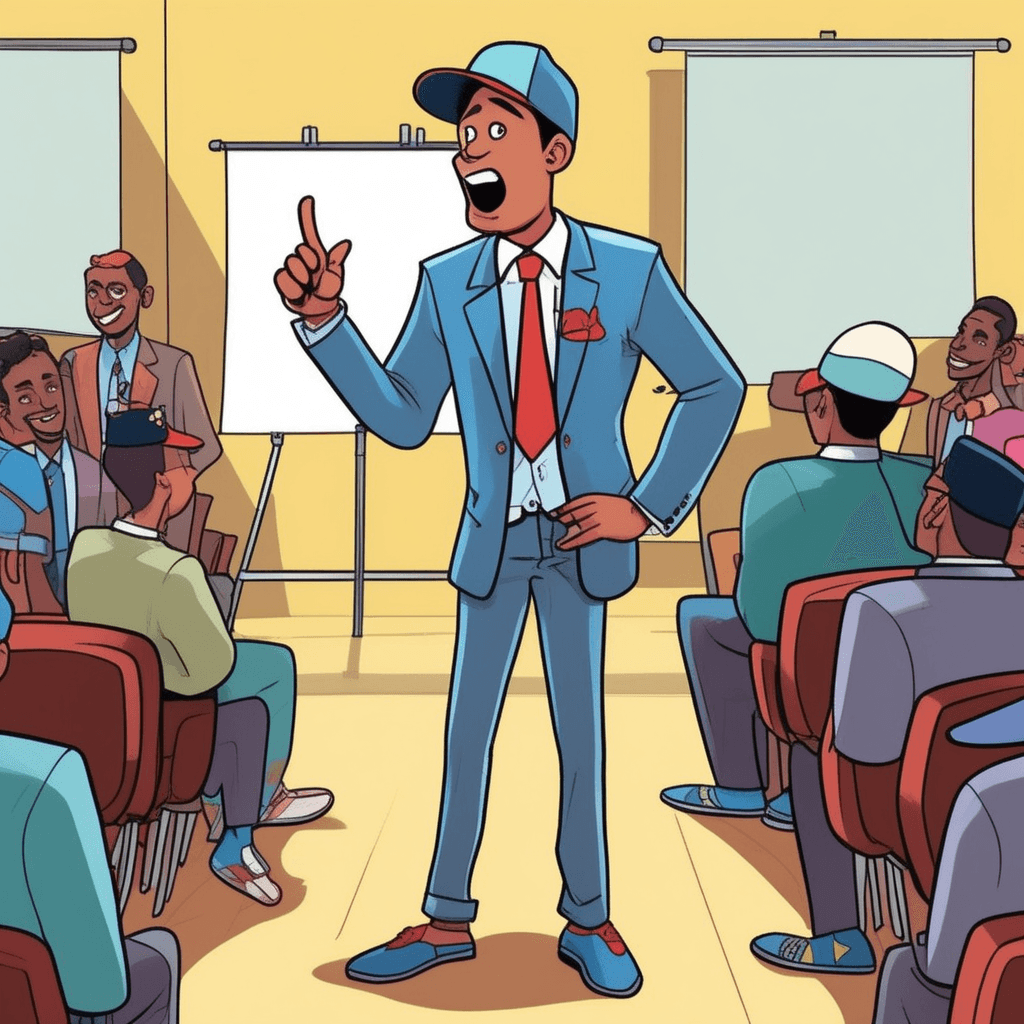 A fluent student in incongruent attire
