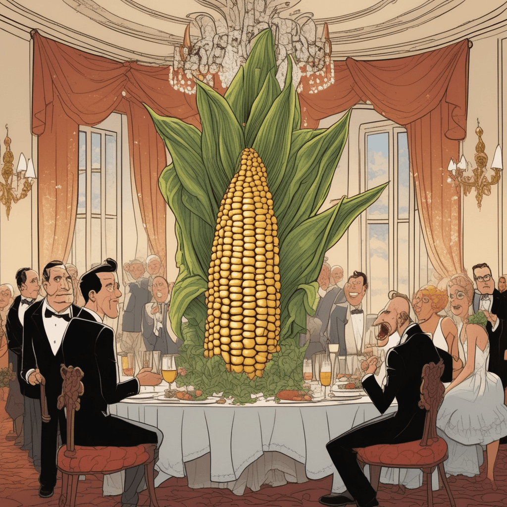 Con grew in fancy dining room - totally incongruous!