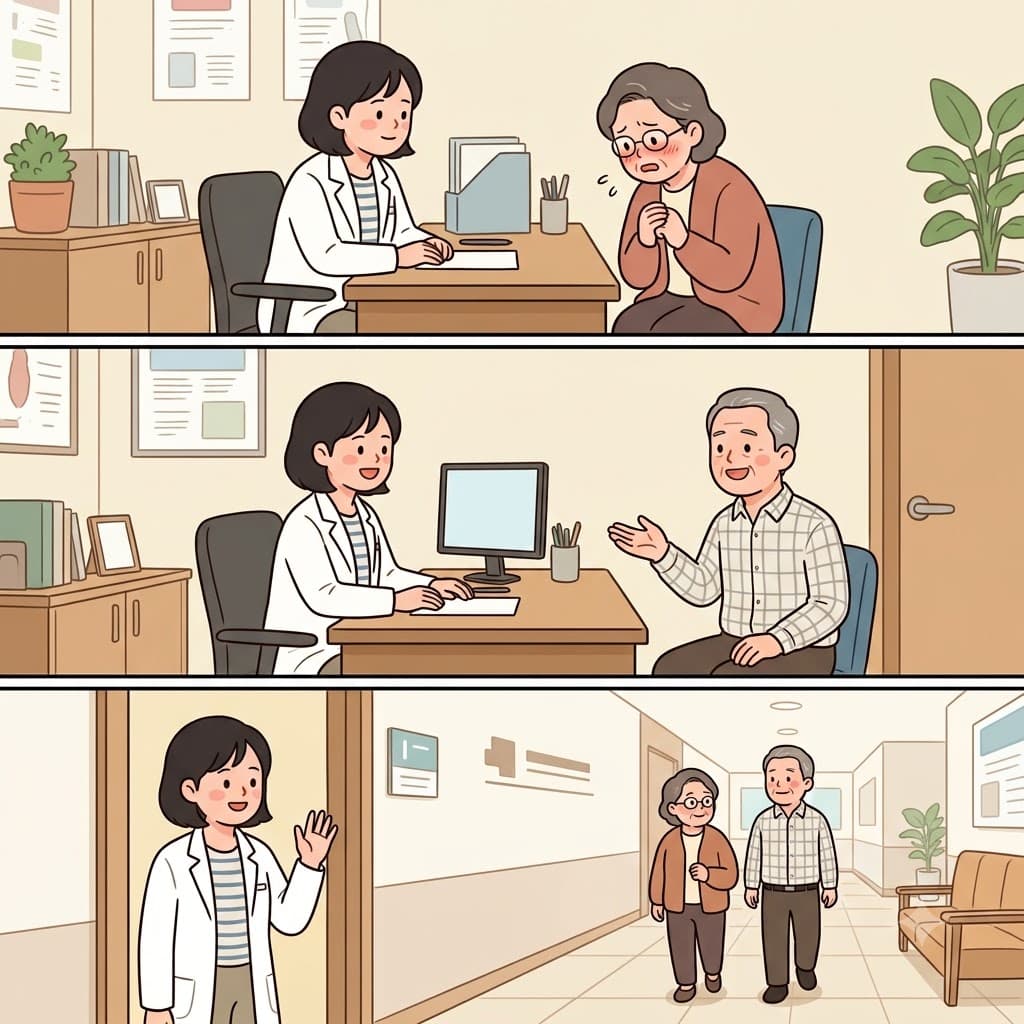 The incontinent patient felt embarrassed, while the continent patient remained calm and content.
