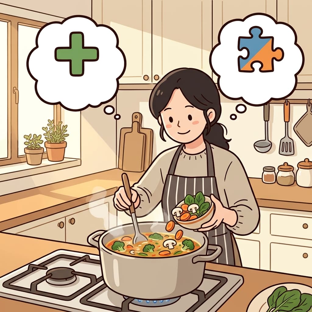 The incorporation of fresh vegetables made the recipe healthier. (➕ Include + 🧩 Combine → Incorporation)