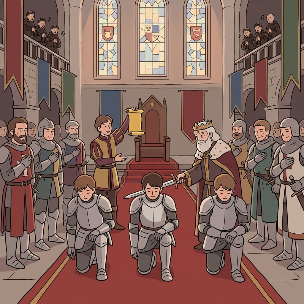 The academy will induct three new knights into the royal order tonight.
