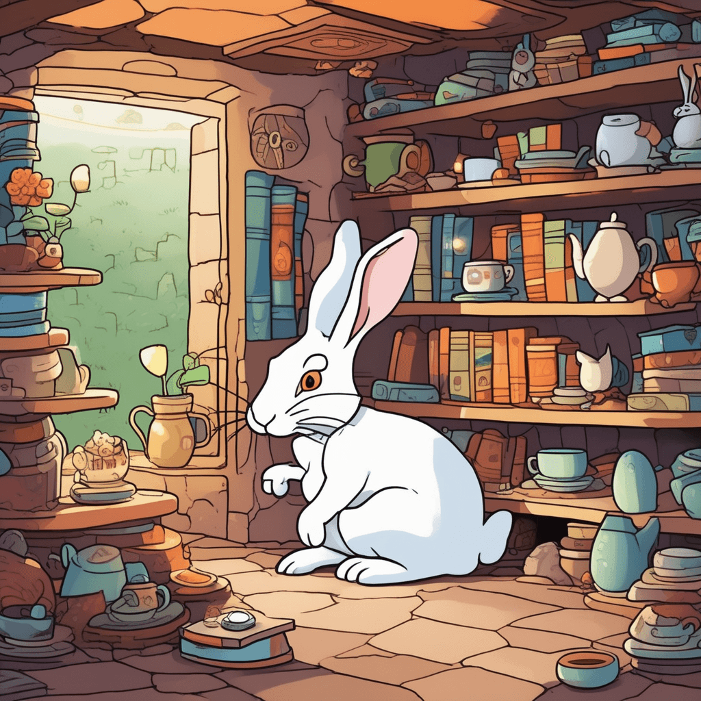 The rabbit's habit is to inhabit this burrow.
