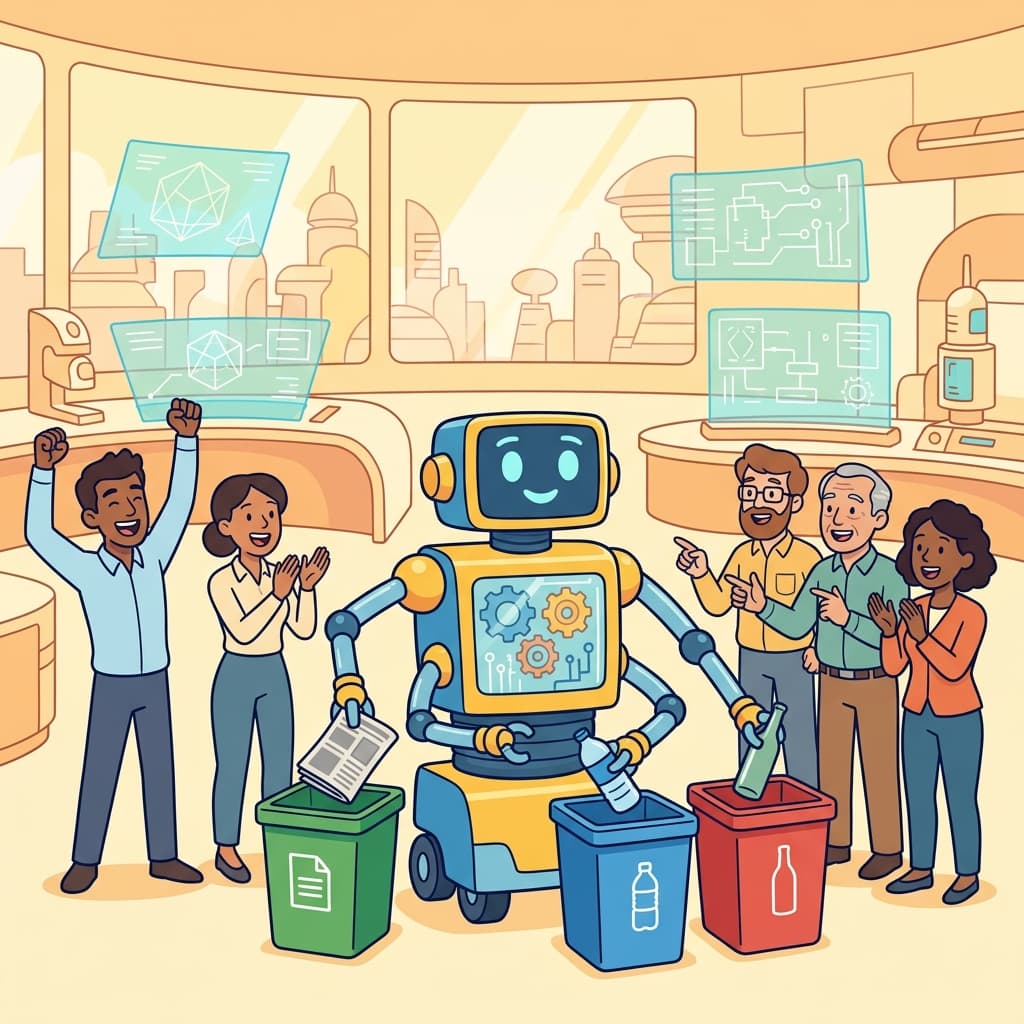 The recycling robot was an innovation that changed how waste was sorted.