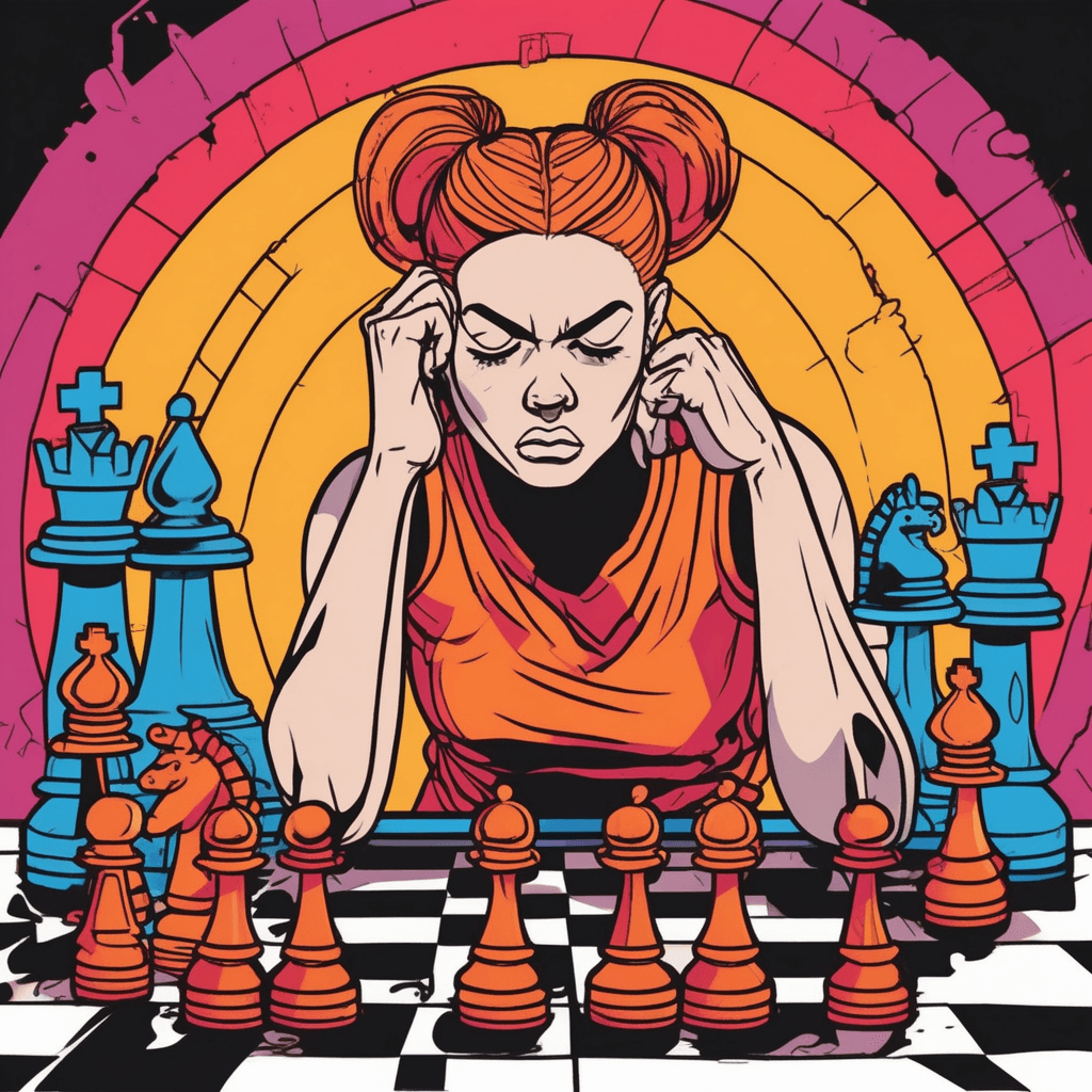 She focuses tensely, her concentration growing immensely and intensely!