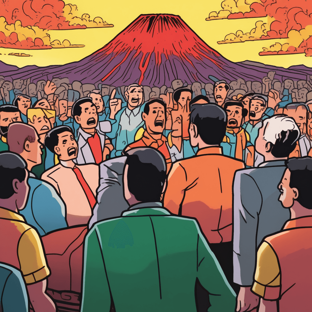 Corruption's interruption meets nature's eruption!