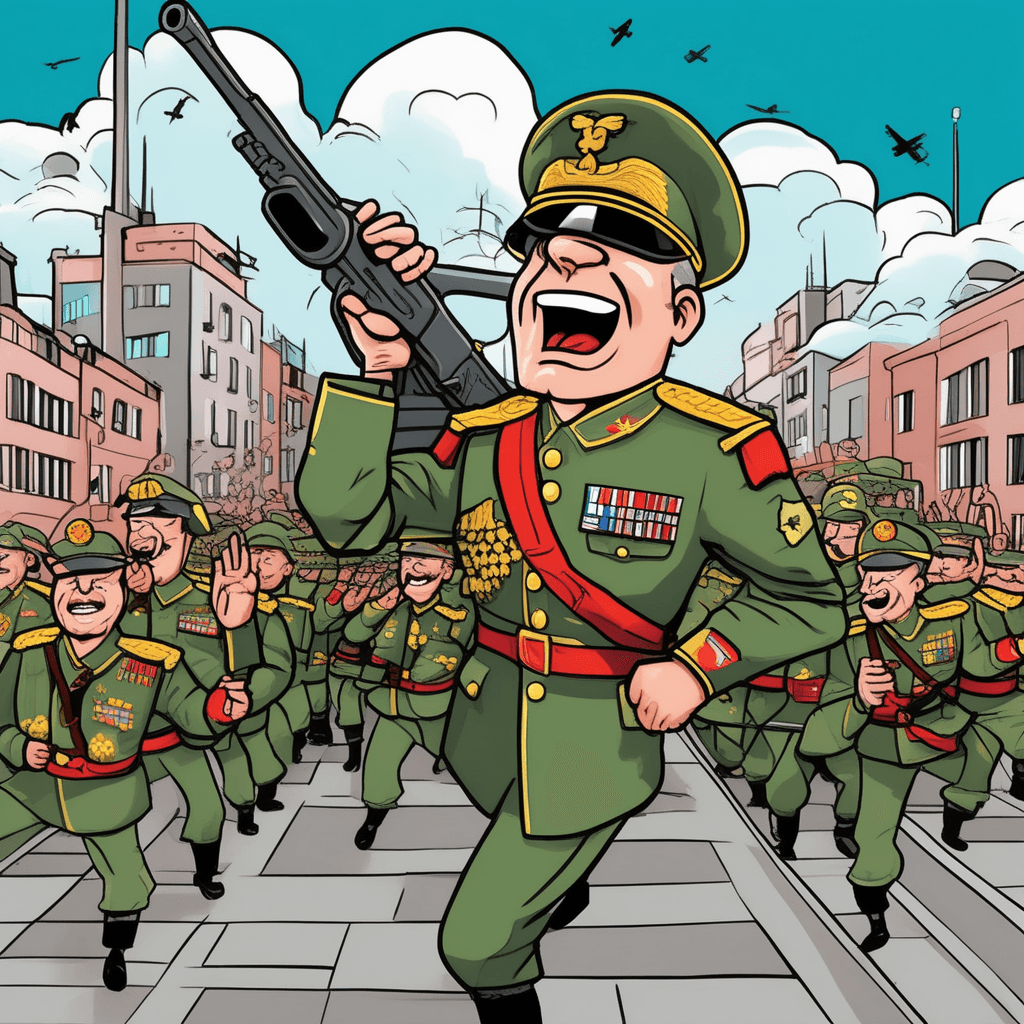 The parade must evade when enemies invade!