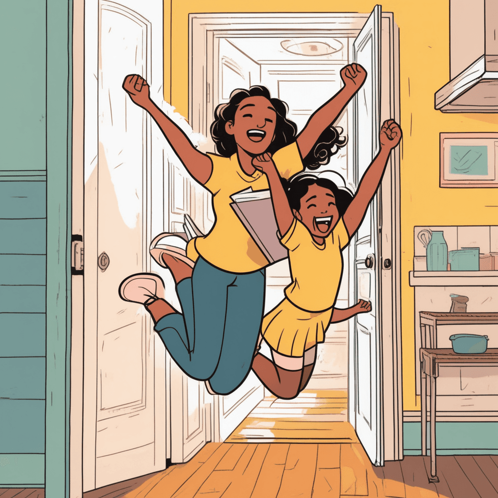 Celebrating college acceptance with pure joy