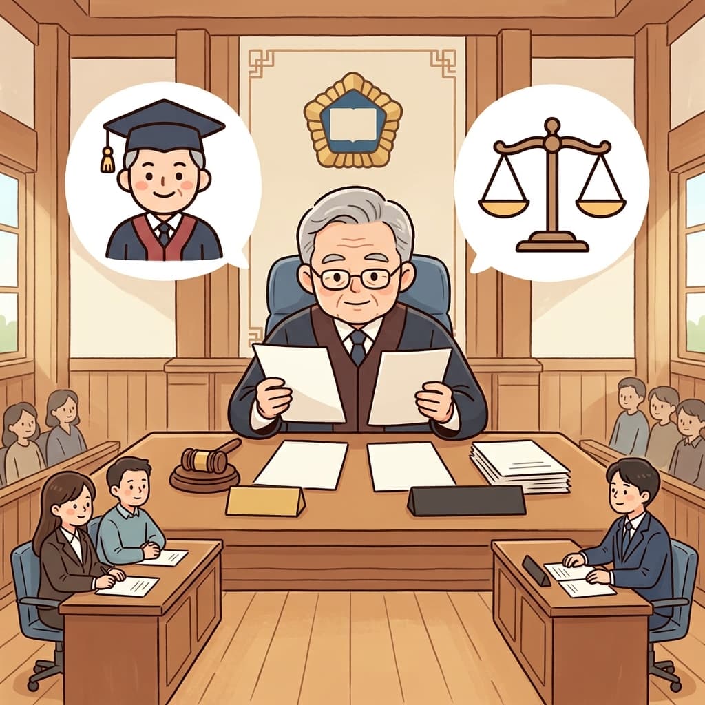 The judge did not judge the case until all the evidence was presented. (👨⚖️ Judge + ⚖️ Decision → Judge)