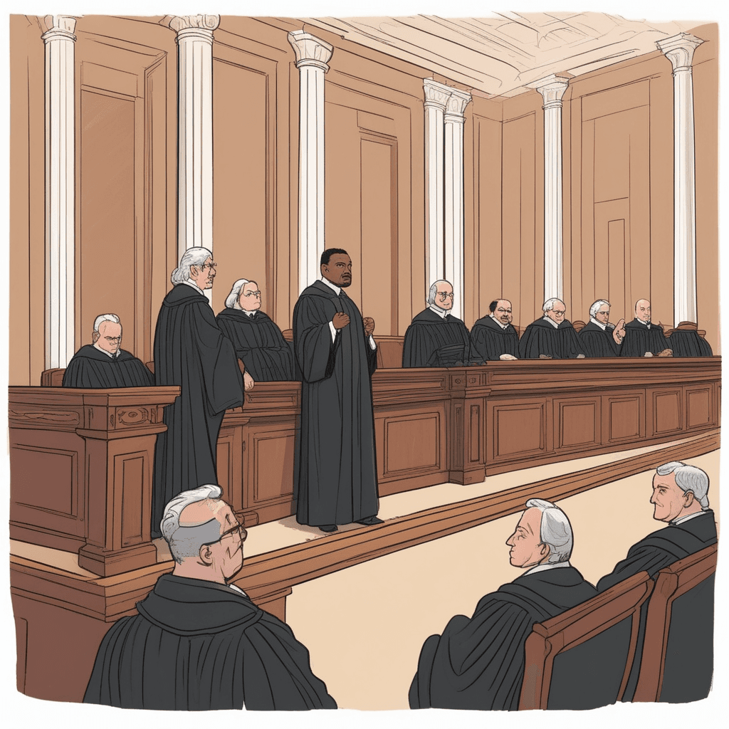 Judges collectively administering justice
