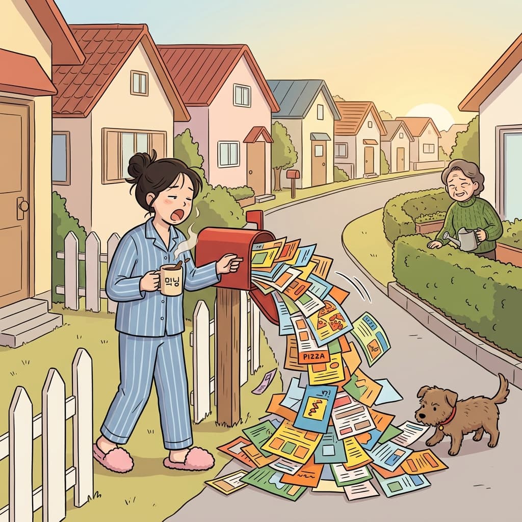 Every morning her mailbox overflows with junk mail she never asked for.