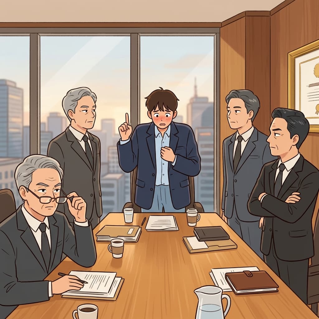The new intern learned to know one's place after interrupting the senior partners.