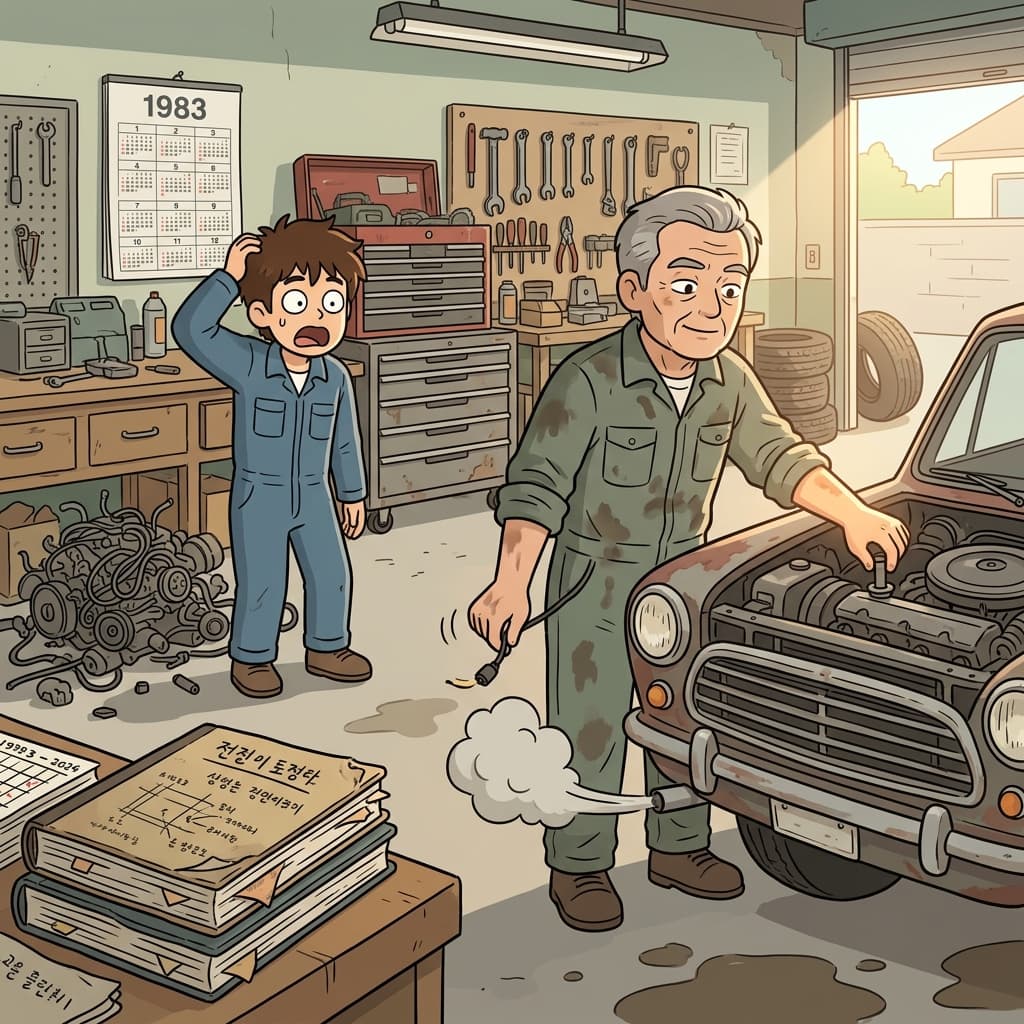 The veteran mechanic's know-how brings the dead engine back to life.