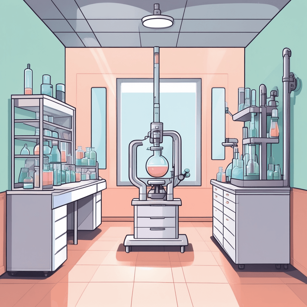 A room equipped for scientific experiments, research, or testing