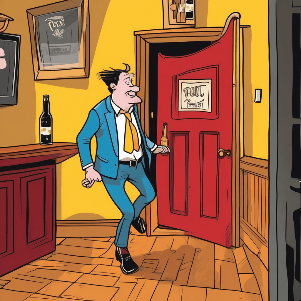 Swagger in with lager, then stagger out!