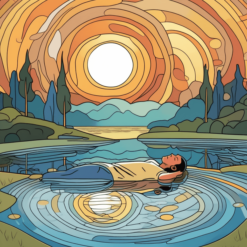 The lake's gentle shake helps me wake