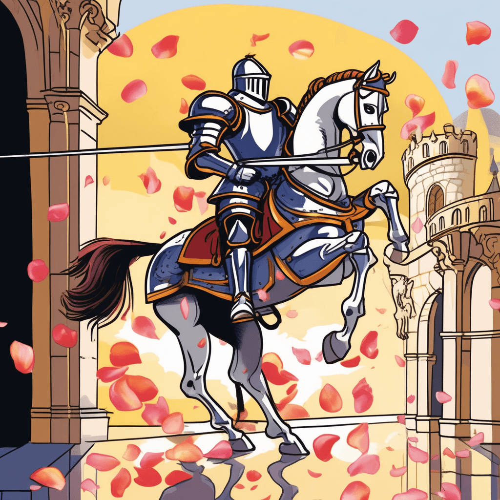 In France, the knight with lance joins the dance!