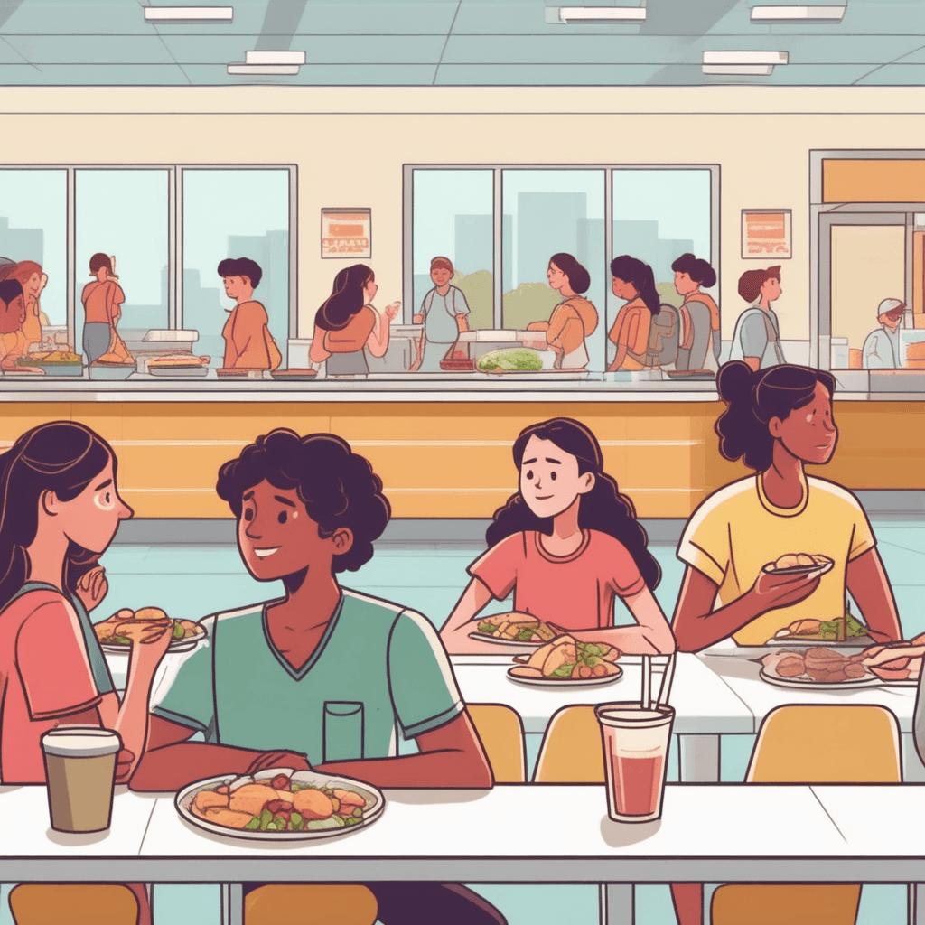 a teenage student stands at the cafeteria counter looking at different meal options laid out before them. They consistently reach toward the healthy salad bar while completely ignoring the pizza and burger stations. Their body language and repeated gestures show they always gravitate toward the same type of food. Other students behind them in line notice this predictable pattern of choice. The cafeteria worker smiles knowingly as they prepare another healthy meal. the student's clear tendency or preference towards a particular type of food choice