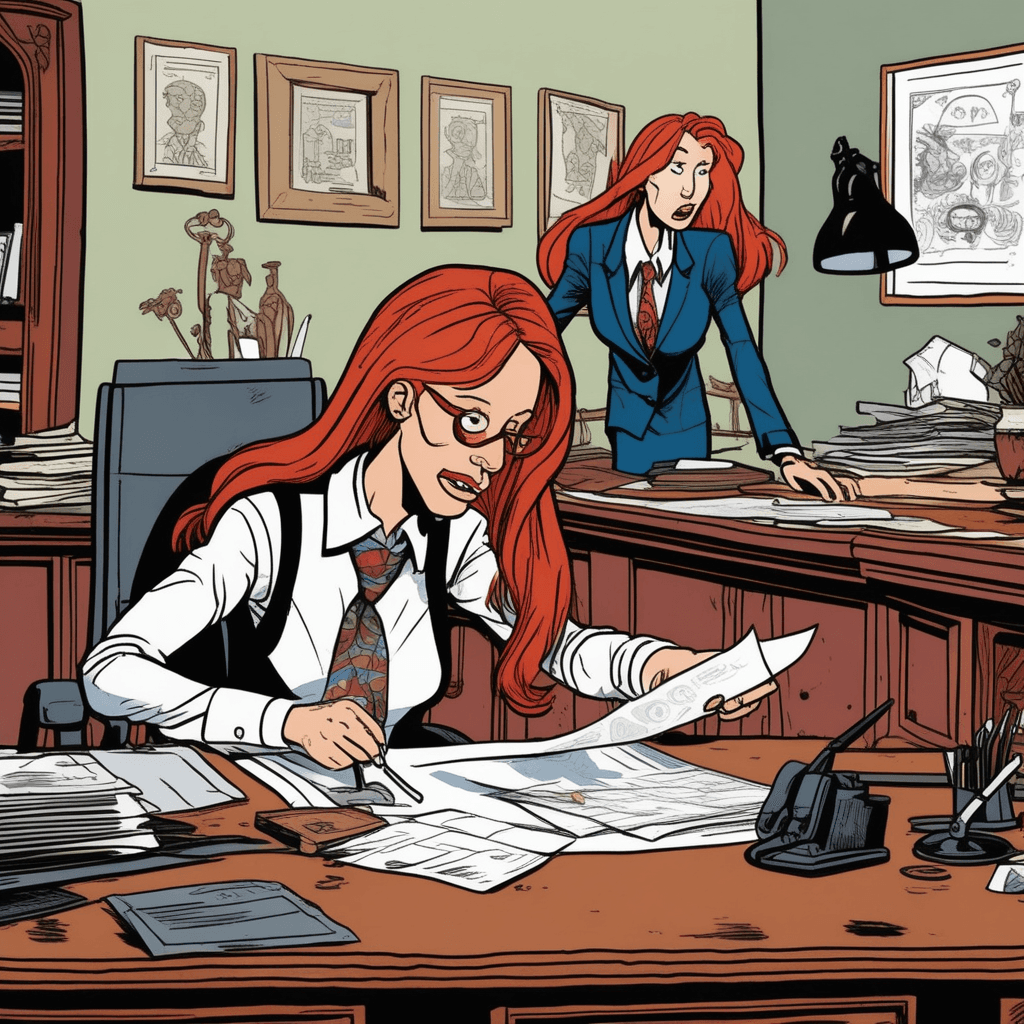 The redhead designs letterhead while the deadhead stays mellow!