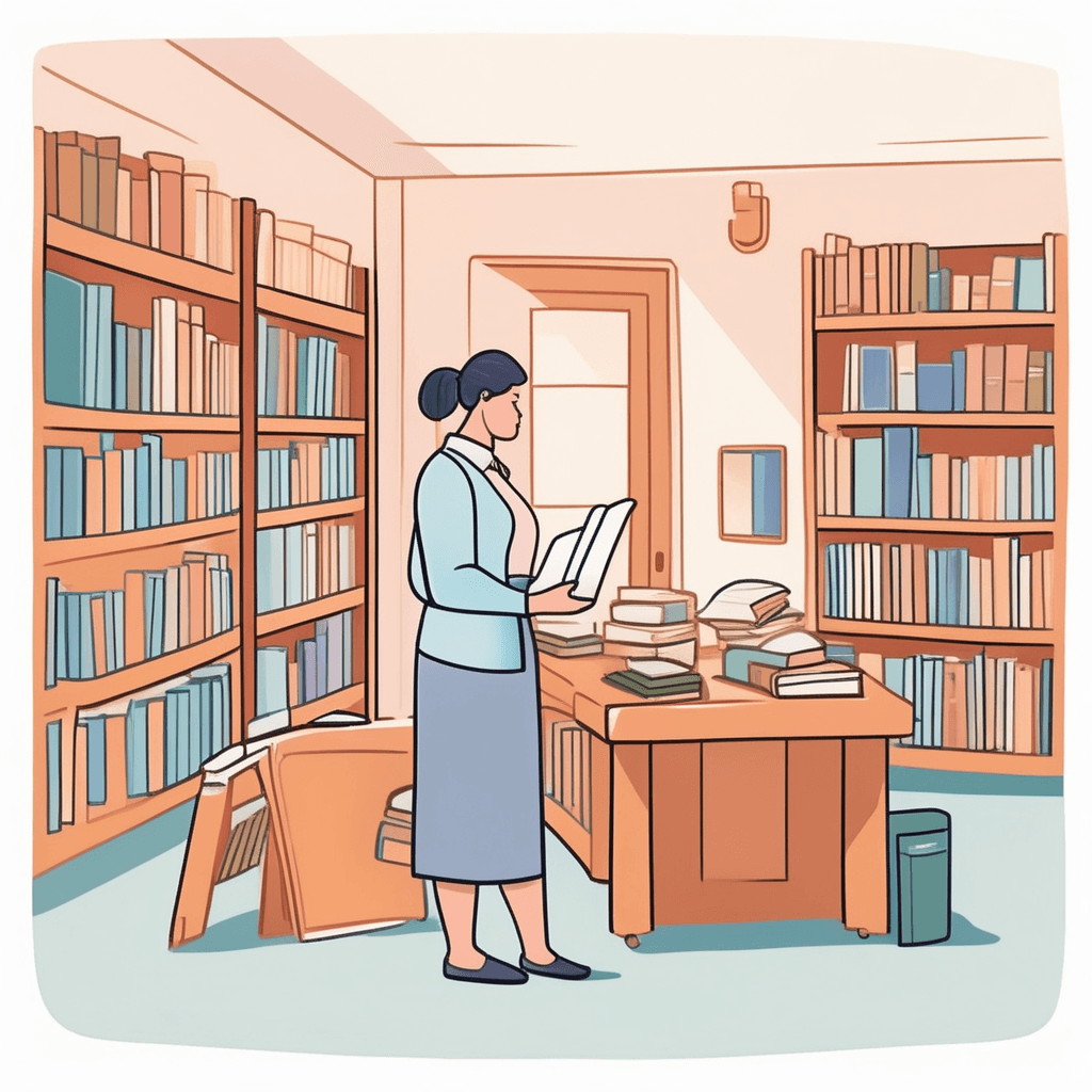 a person who works in a library and helps people find books and information