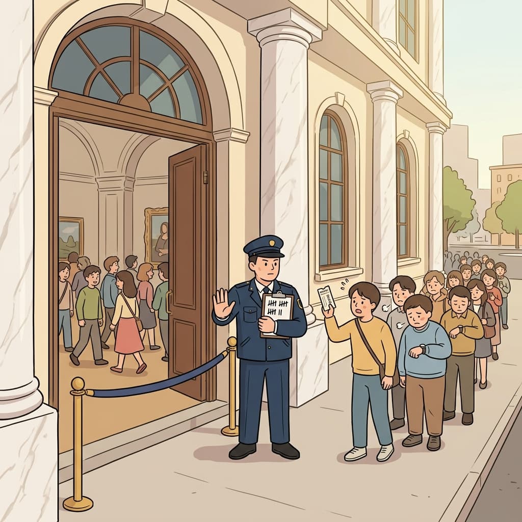 Museum entry is limited to twenty visitors per hour to protect the paintings.